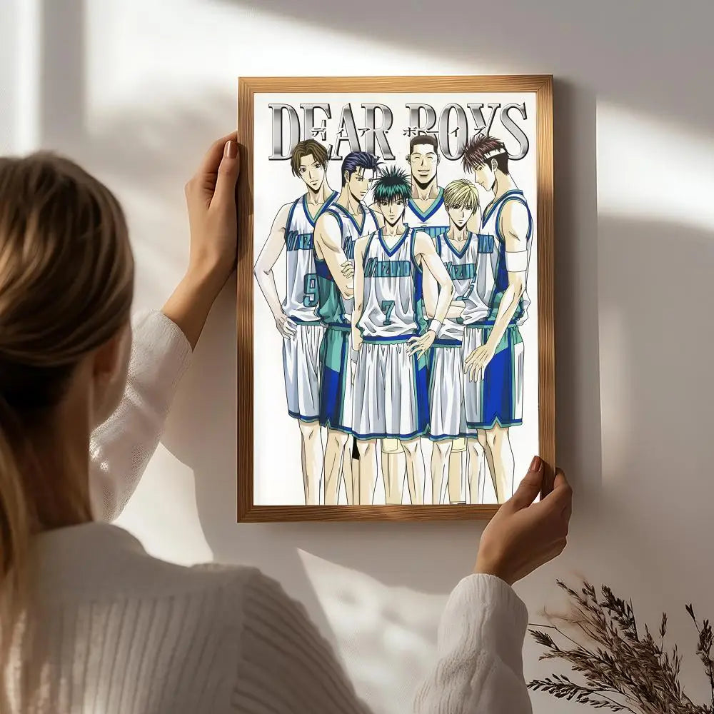 Anime D-Dear Boys HD Poster | Self-Adhesive Waterproof Wall Art Anime Wall Poster Peaceful Pleasures Health and Wellness White5 30X40cmNoframe