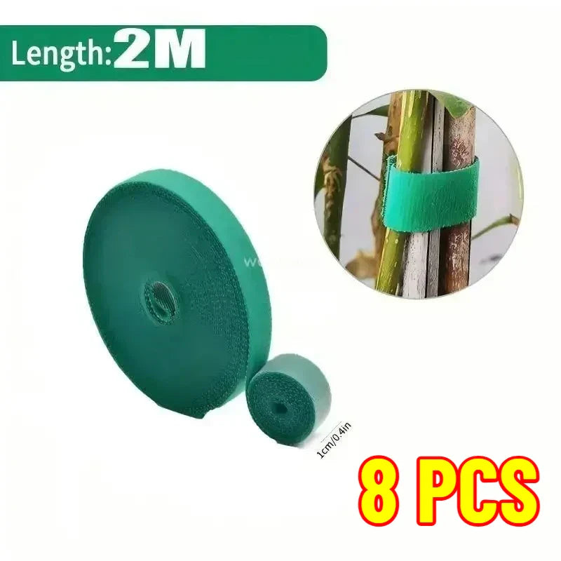 Self-Adhesive Nylon Plant Ties | Reusable Hook & Loop Garden Tape
