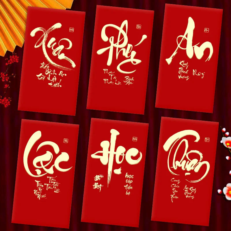 2026 Year of the Horse Chinese New Year Red Envelopes – 6 Pack
