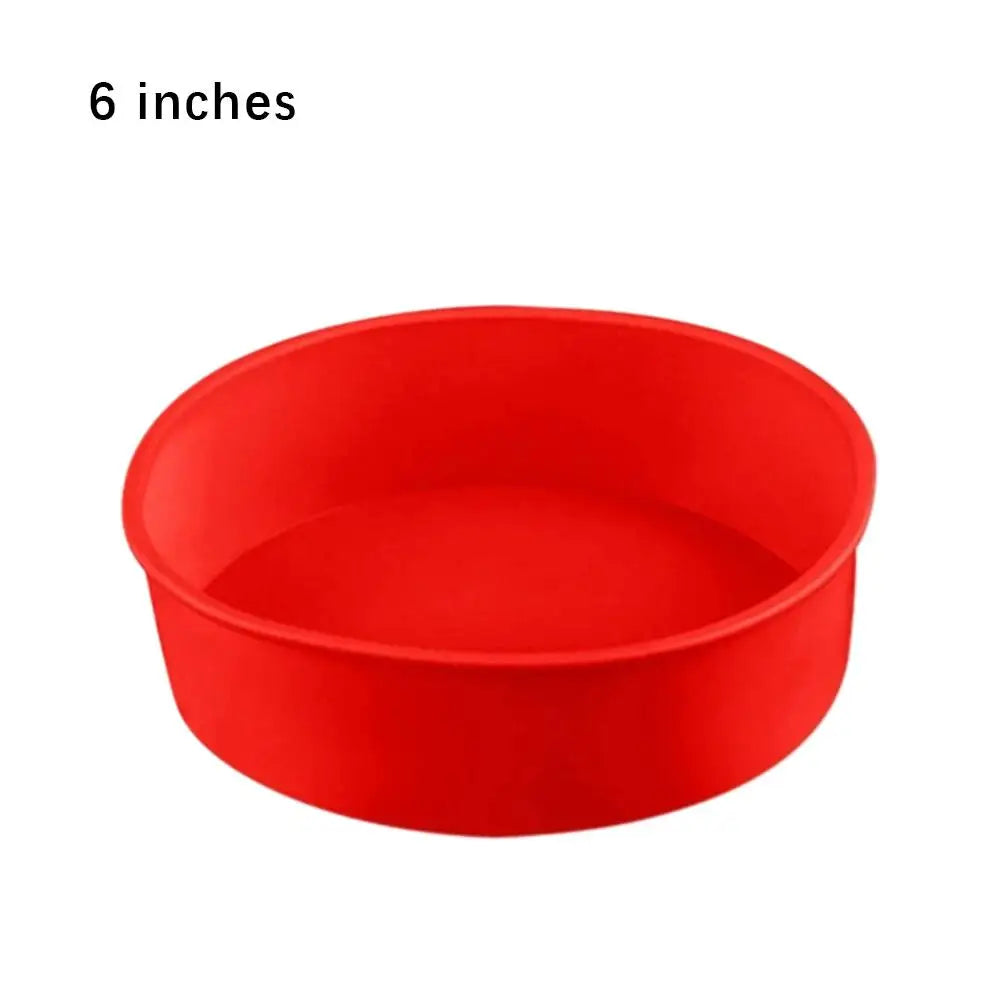 Silicone Cake Mold 6 & 8 Inch | Non-Stick Reusable Baking Pan