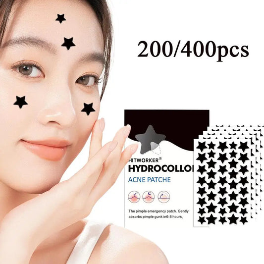 Star Shaped Hydrocolloid Acne Patch 200/400 pcs/box Acne Patch, Alcohol Free, Gentle and non Irritating Absorption Acne Patch Peaceful Pleasures Health and Wellness