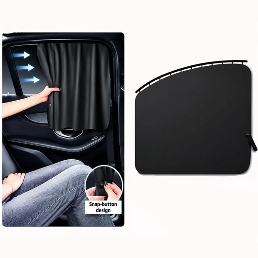 Car Sunshade Track Type Sun Protection Heat Insulation Block Car Rear Side Curtain Car Interior Privacy Shade Peaceful Pleasures Health and Wellness