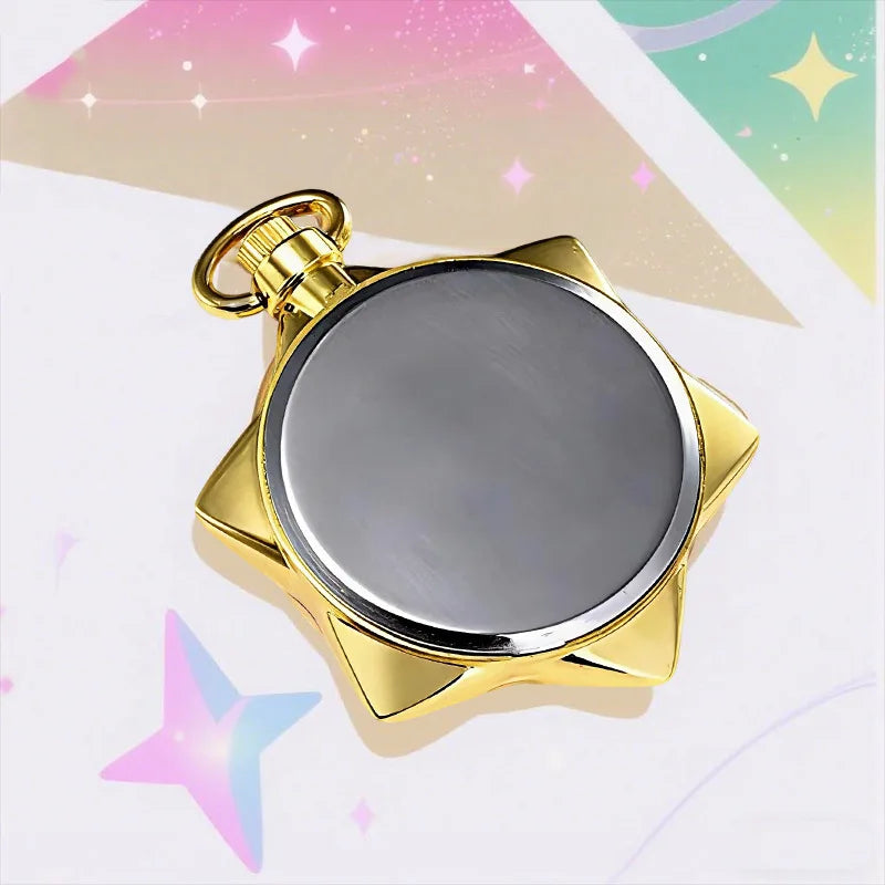 Hexagonal Star Quartz Pocket Watch Necklace – Crystal Star