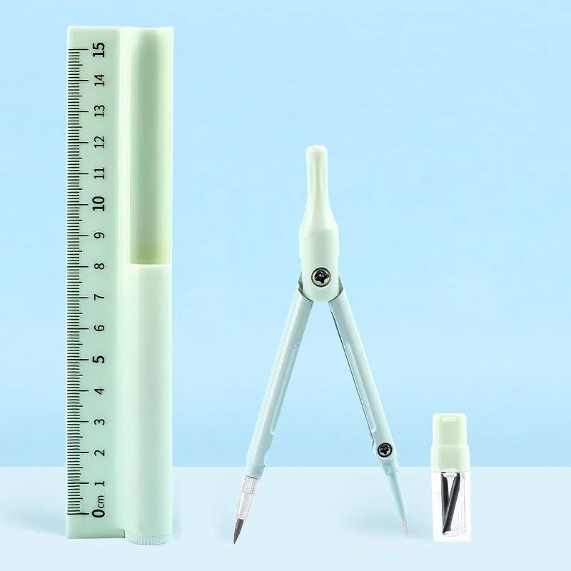 Multi Functional Compass Ruler Pencil Three One Student Specific Exam