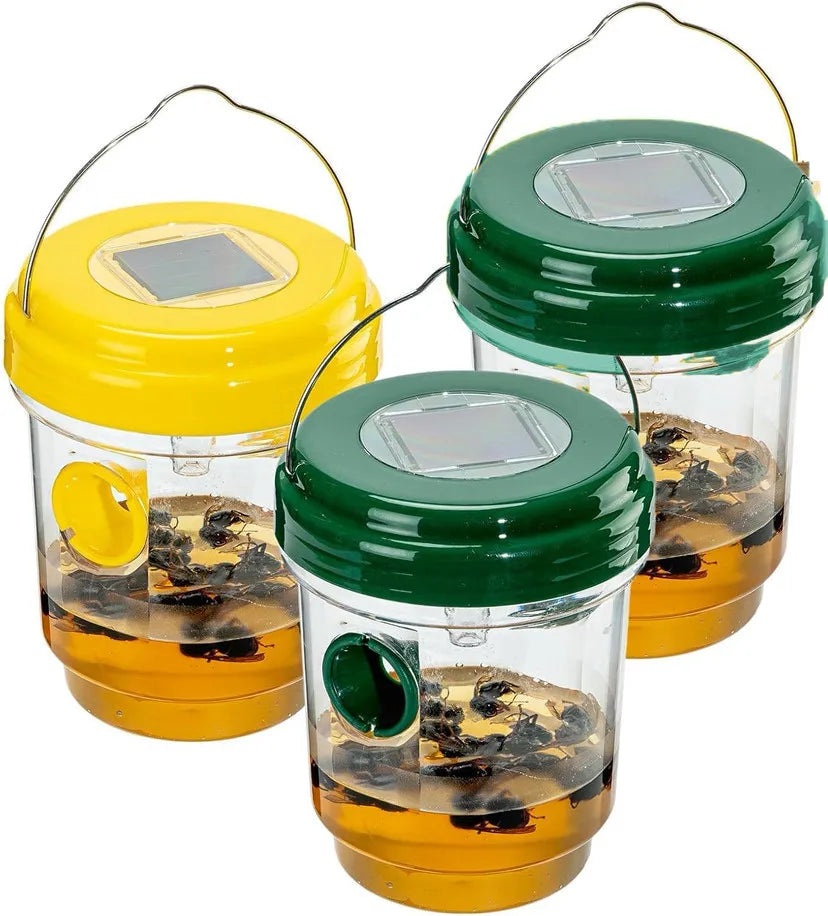 Solar Wasp Trap UV LED Light | Reusable Yellow Jacket Catcher
