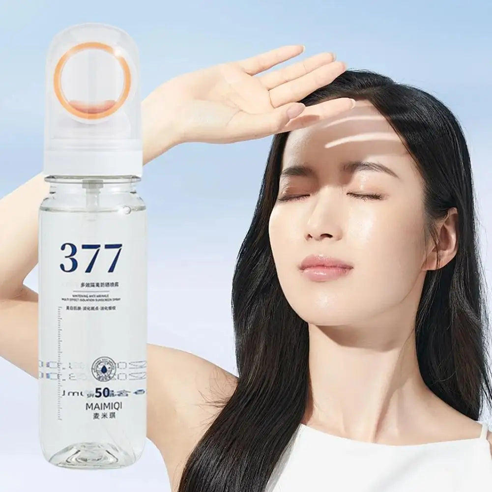 Portable Sunscreen Spray Moisturizing Hydrating Brighting Oil-control Non-greasy Sunblock Mist Facial Body Neck Skin Care Cream Peaceful Pleasures Health and Wellness