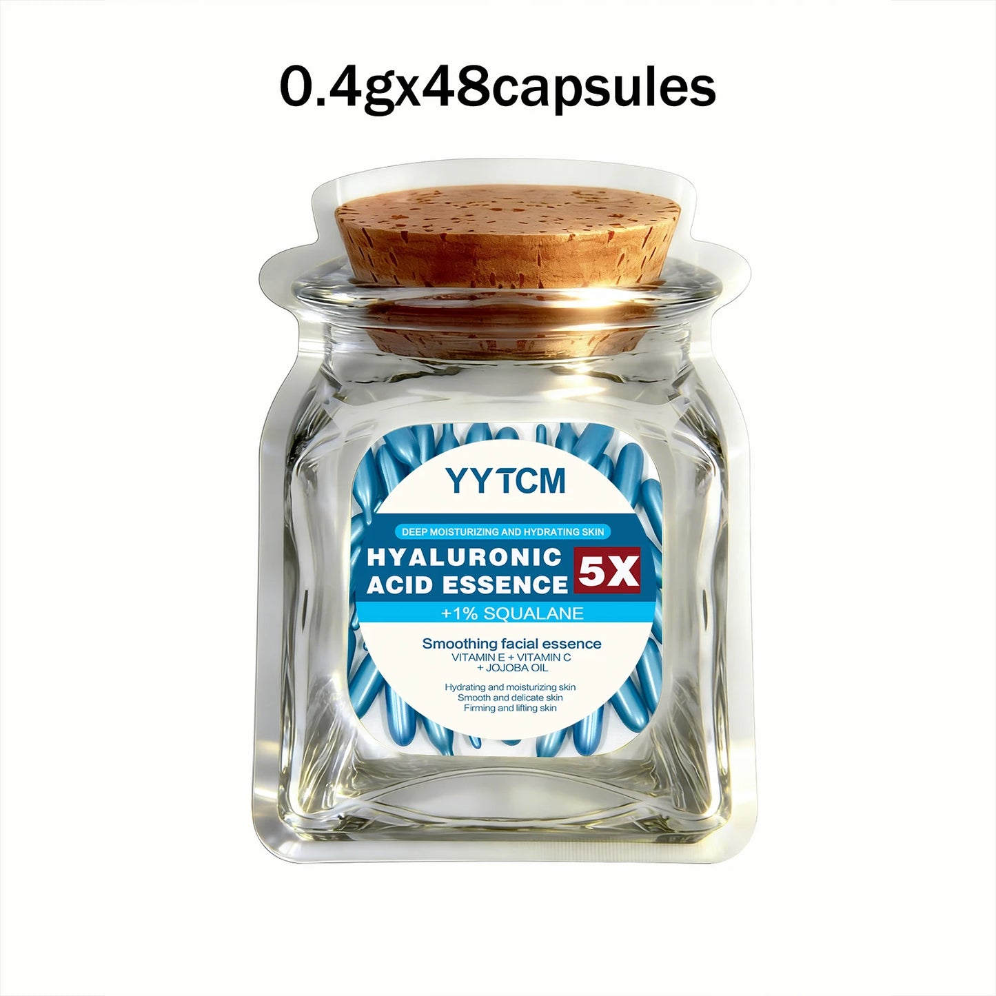 Hyaluronic acid deep moisturizing capsule essence, deep moisturizing and brightening skin essence (0.4gx30 capsules)/bag -1 bag Peaceful Pleasures Health and Wellness 1 bag 48 capsules