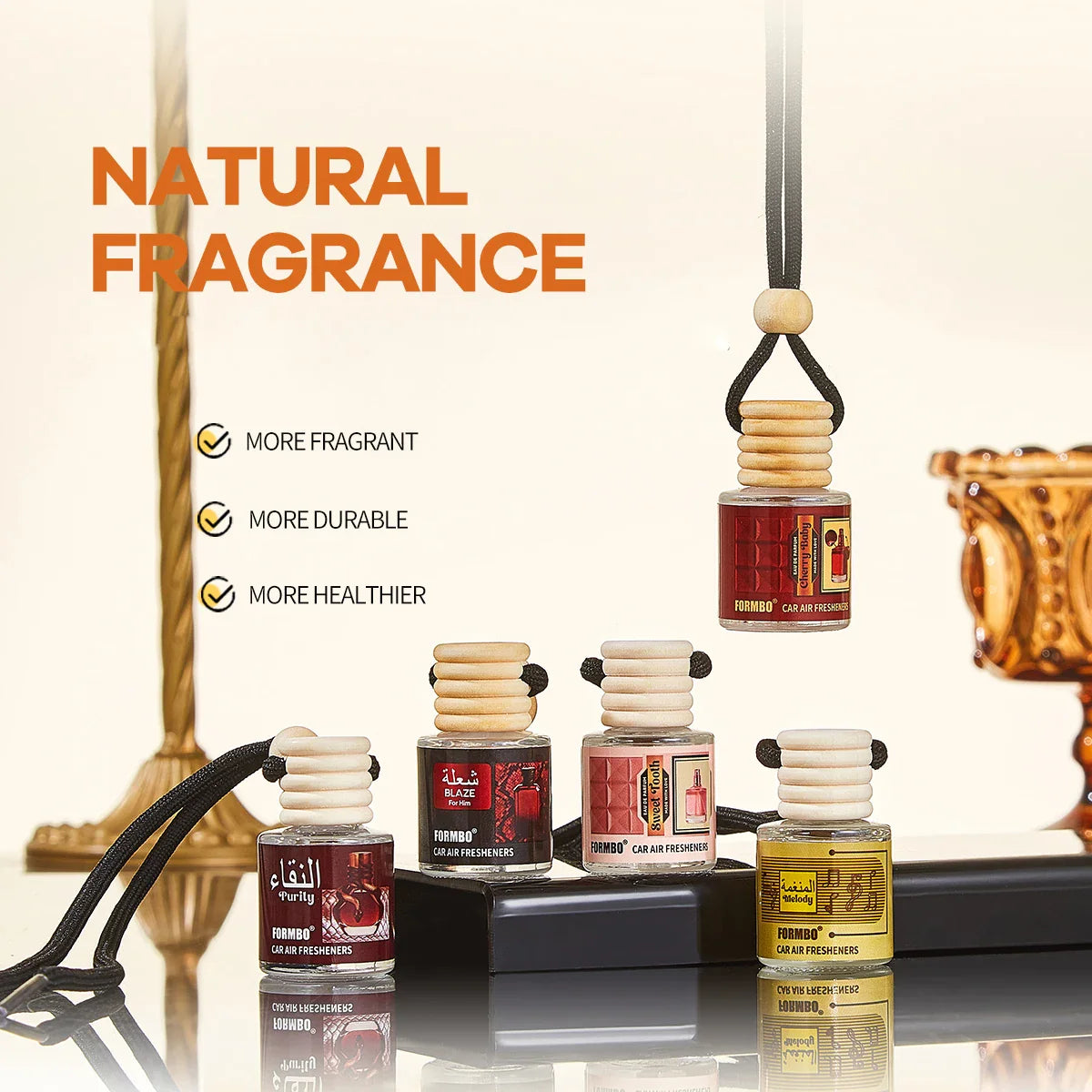 Long-Lasting Car Air Freshener – Essential Oil Fragrance