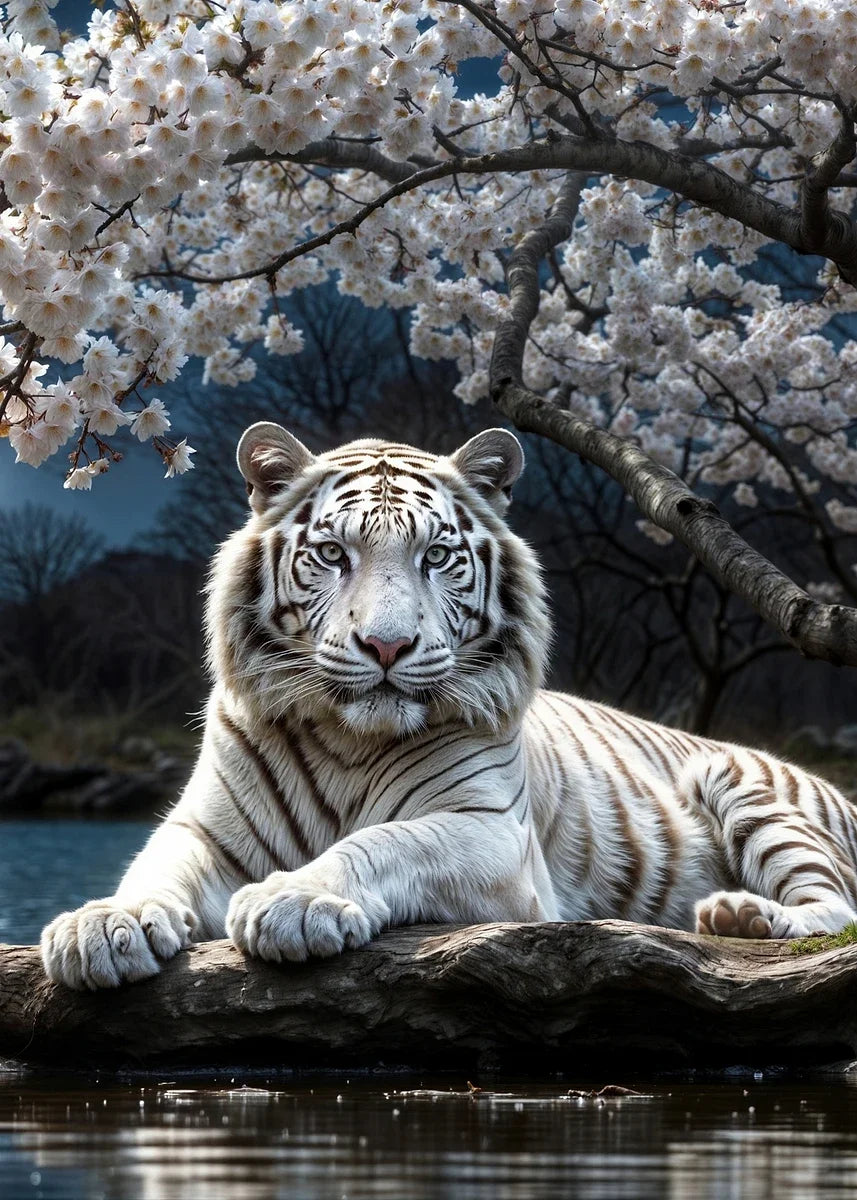 Tropical Tiger Forest Canvas Wall Art | Minimalist Home Decor Canvas Wall Art Peaceful Pleasures Health and Wellness