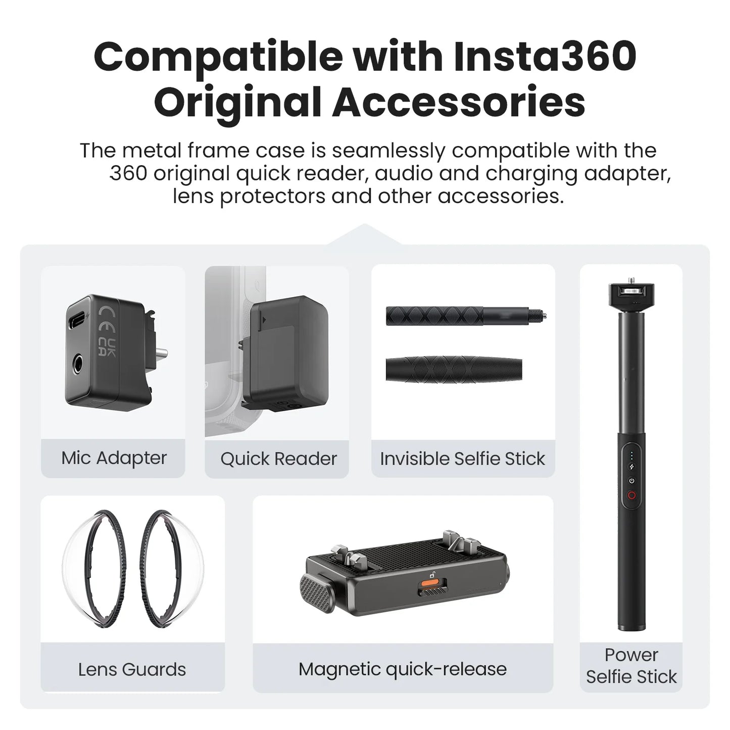 For Insta360 X5 Metal Bezel Protection Wind Noise Expansion Frame X5 Aluminum Case Accessories Peaceful Pleasures Health and Wellness