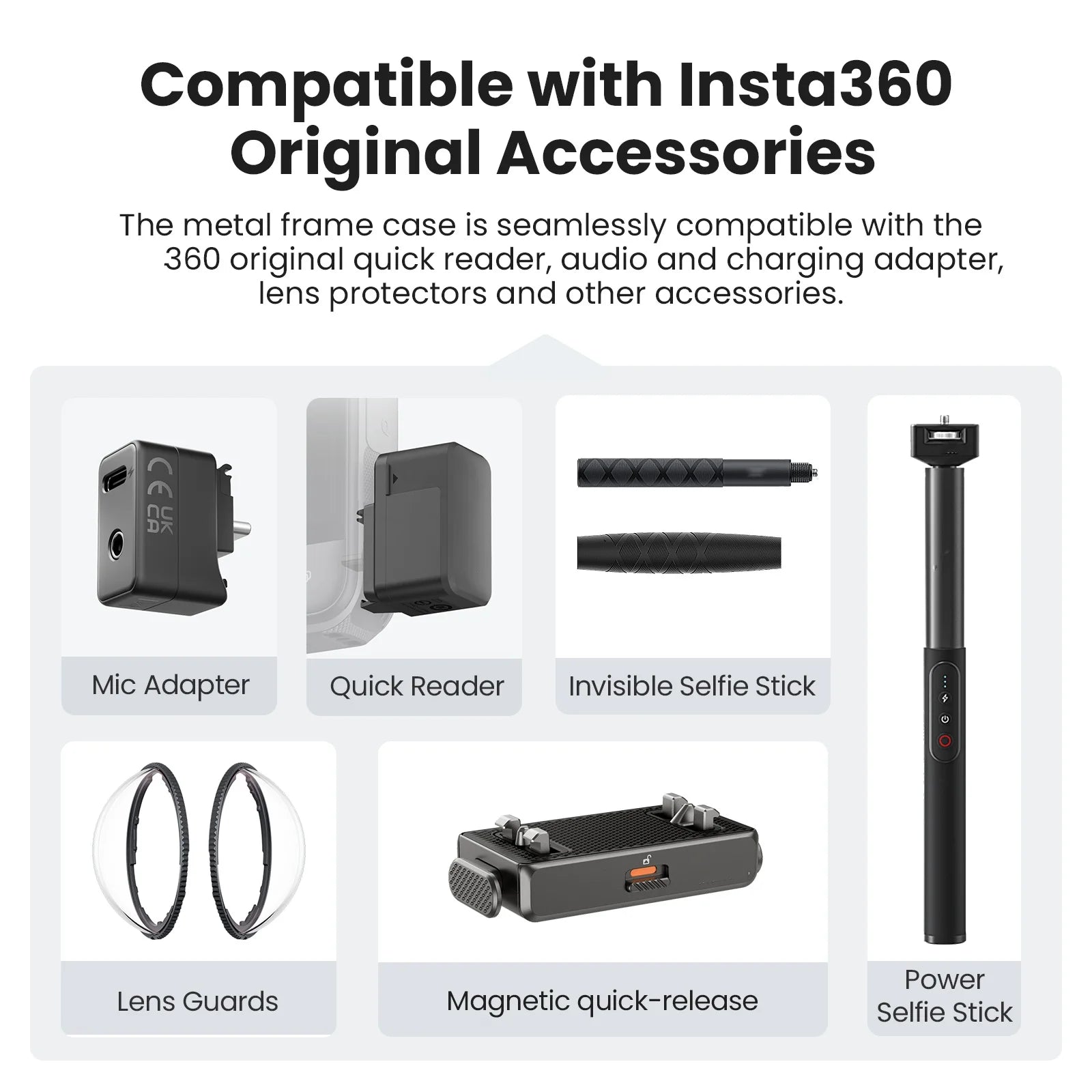 For Insta360 X5 Metal Bezel Protection Wind Noise Expansion Frame X5 Aluminum Case Accessories Peaceful Pleasures Health and Wellness