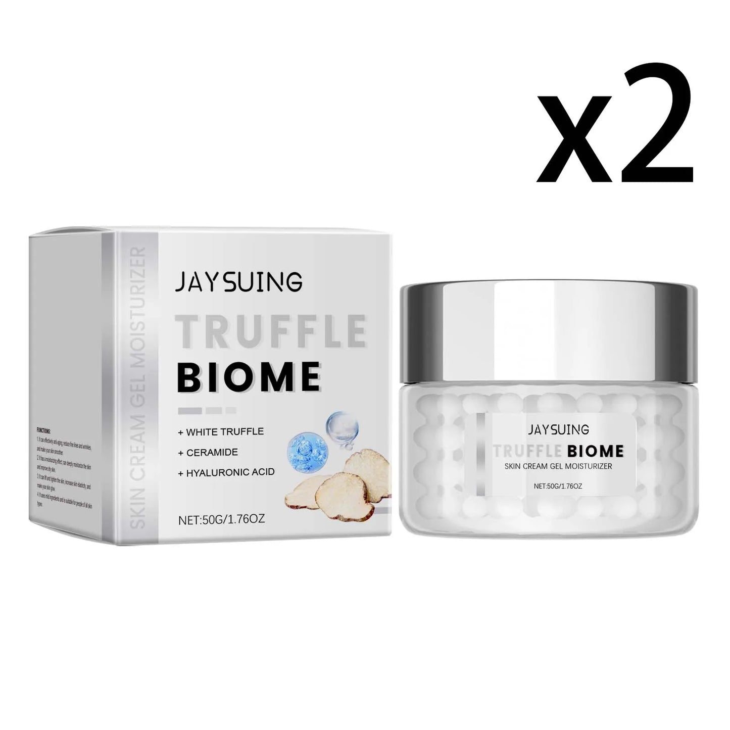 White Truffle Moisturizing Cream Reduce Fine Lines Increase Skin Elasticity Relieve Dryness Gentle Deep Nourishing Face Cream Peaceful Pleasures Health and Wellness 2x50g 50g