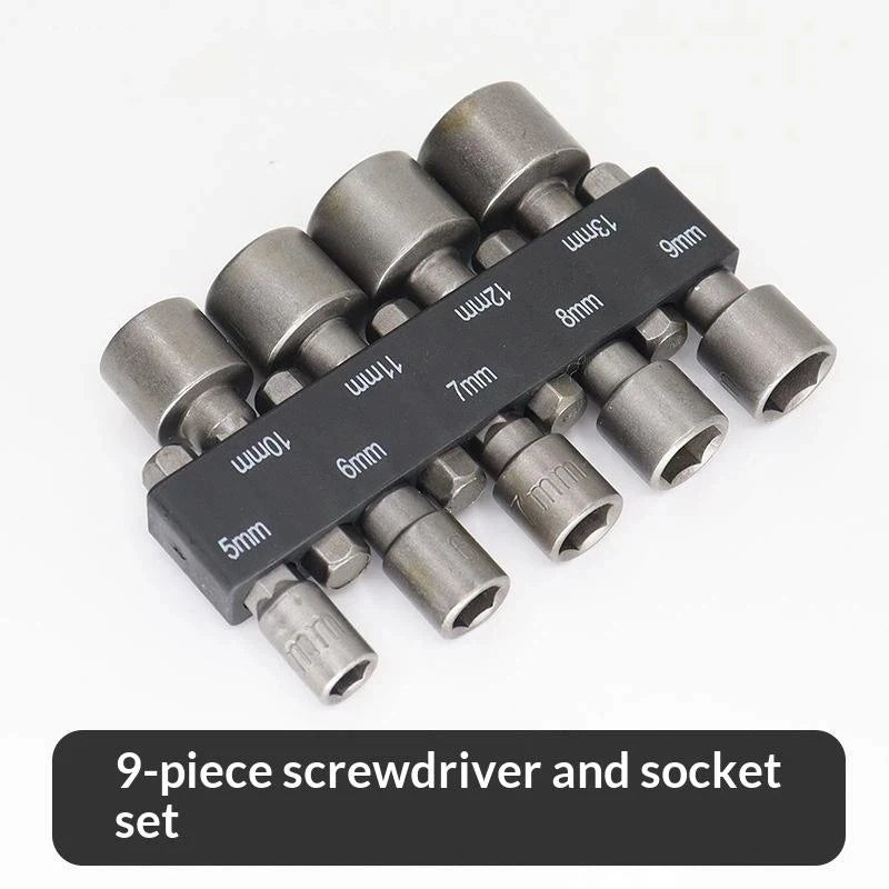 9/14PCS Hex Socket Bit Set | Chrome Vanadium Steel Driver Kit Hex Socket Bit Set Peaceful Pleasures Health and Wellness 9pcs