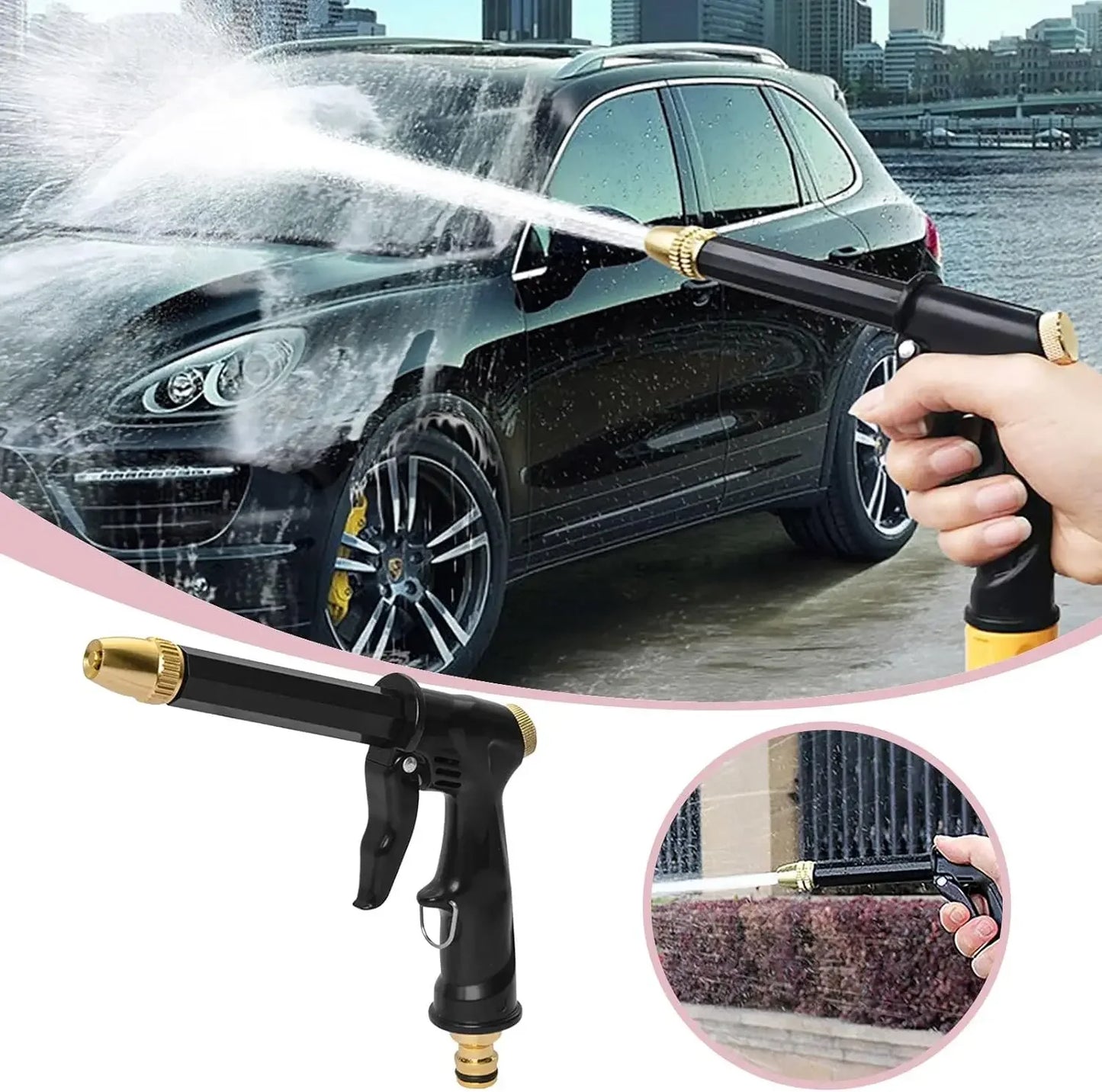 High Pressure Power Water Gun Jet Garden Washer Sprayer Watering Spray Garden Sprinkler for Cleaning Tool Peaceful Pleasures Health and Wellness