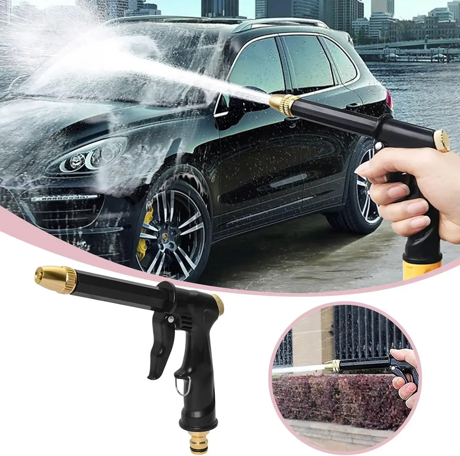 High Pressure Power Water Gun Jet Garden Washer Sprayer Watering Spray Garden Sprinkler for Cleaning Tool Peaceful Pleasures Health and Wellness