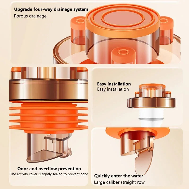 Anti-Odor Drain Adapter for Kitchen Sink, Shower & Dishwasher