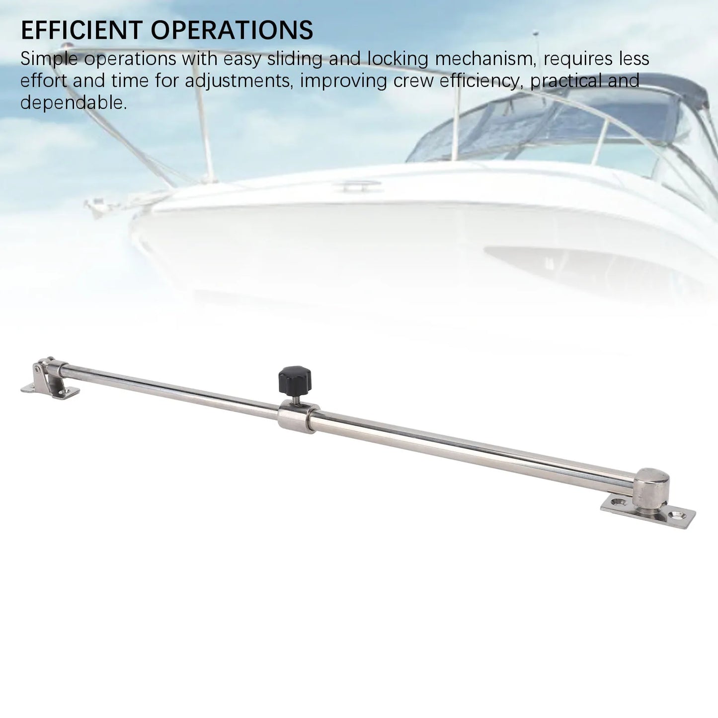 Marine Stainless Steel Hatch Lid Stay Adjuster 248–432mm
