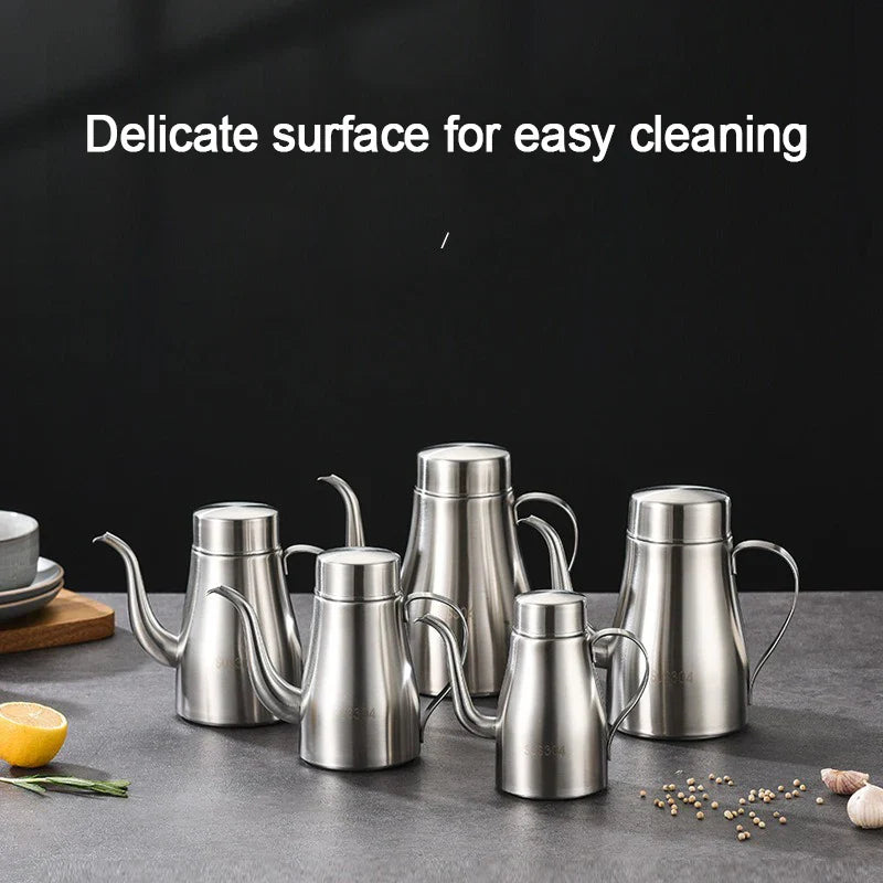 304 Stainless Steel Oil Dispenser Pot – Large Kitchen Oil Bottle