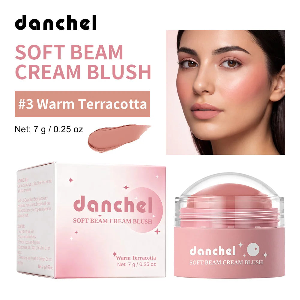 Soft Beam Blush Cream Multi Purpose Lipstick, Eye Shadow, Powder Blusher Long Lasting Makeup Smooth Creamy Texture Blusher Cream Peaceful Pleasures Health and Wellness Warm Terracotta