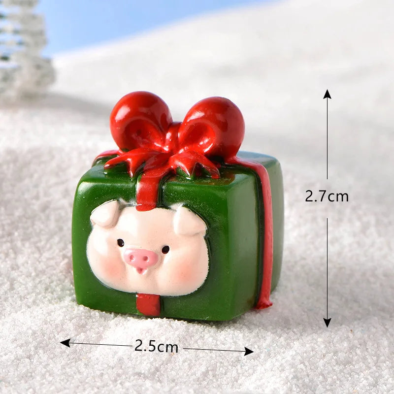 1Pcs Mini Christmas Decoration Santa Claus Snowman Moon Star Miniatures for Terrarium, Fairy Garden Figurines Home Decoration Peaceful Pleasures Health and Wellness 7