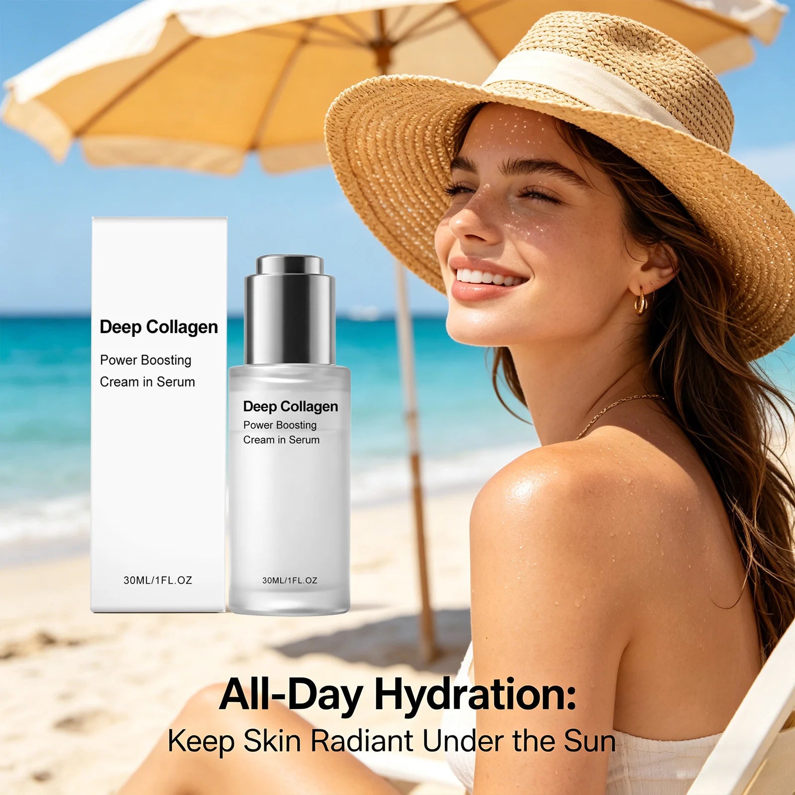 Power Boosting Cream Smoothing Skin Fine Lines Improving Sagging Enhance Skin Firmness Elasticity Moisturizing Collagen Essence Peaceful Pleasures Health and Wellness