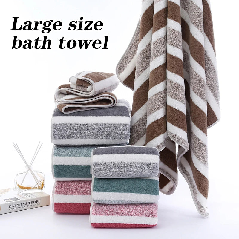 Soft Absorbent Microfiber Large Bath Towels for Men & Women Bath Towels Peaceful Pleasures Health and Wellness