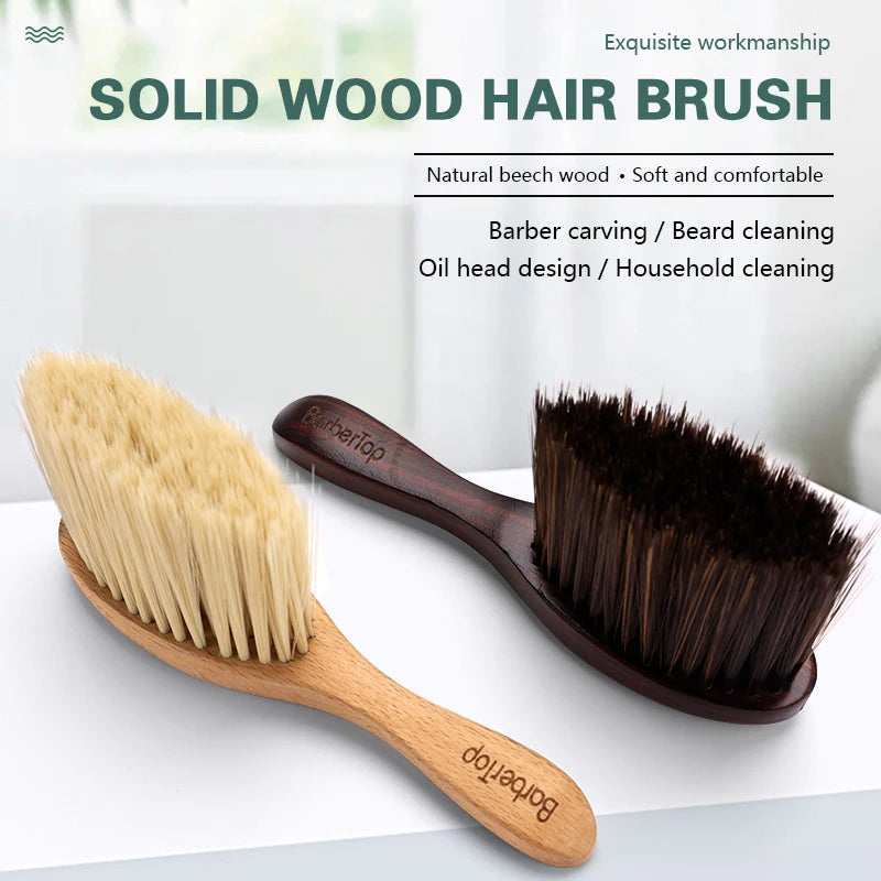 Barber Shop Neck And Facial Cleaning Brush Handheld Long Hair Brush Hair And Beard Brush Salon Hairdressing Styling Tools Peaceful Pleasures Health and Wellness