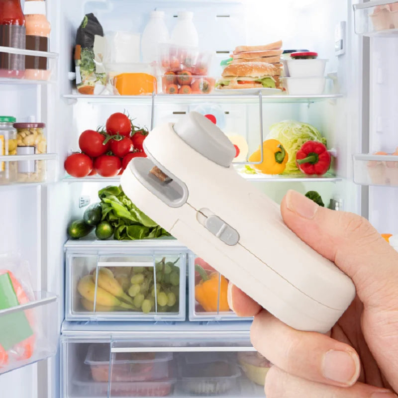 Portable Mini 2-in-1 Heat Sealer for Snacks Rechargeable Home Use Vacuum Sealer Plastic Bag Heat Sealer Peaceful Pleasures Health and Wellness