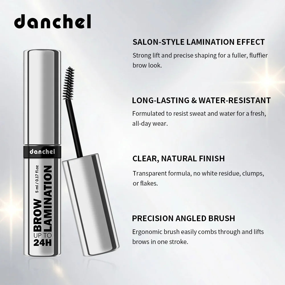 Brow Lamination Eyebrow Gel 24h Lasting Shaping Waterproof Sweatproof Salon Level Effect Gentle Clear Gel Formula Eyebrow Gel Peaceful Pleasures Health and Wellness