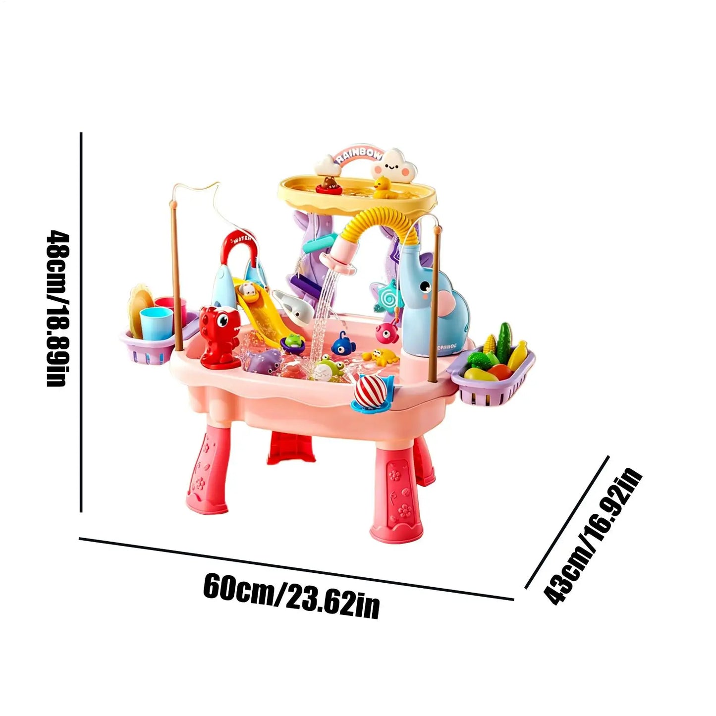 Toddler Water Table with Electric Pump | 4-in-1 Kids Play Sink