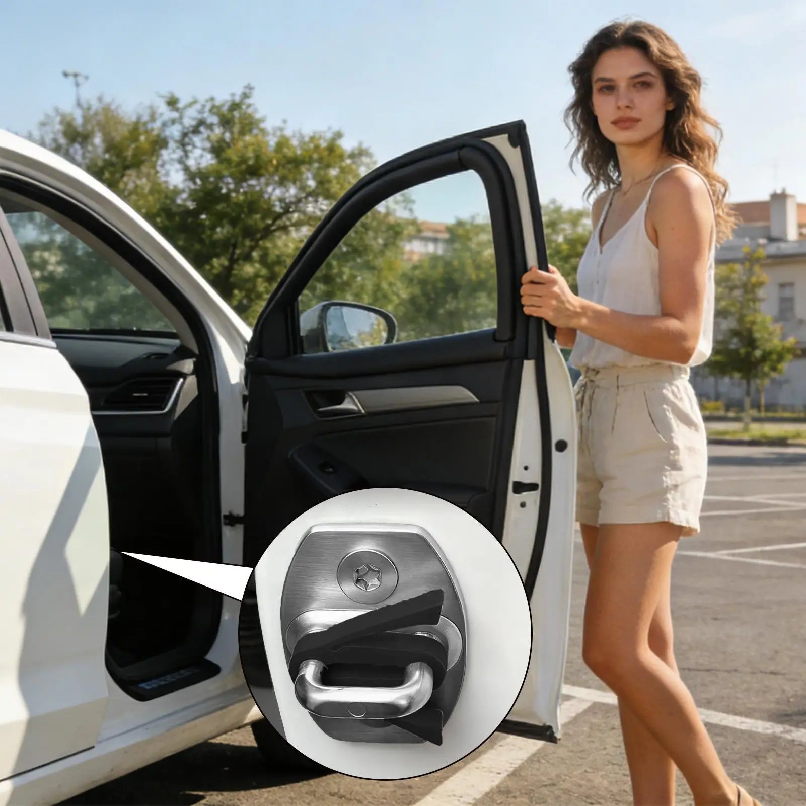 4-Pack Silicone Car Door Latch Covers – Universal Shock Pad Door Latch Cover Peaceful Pleasures Health and Wellness