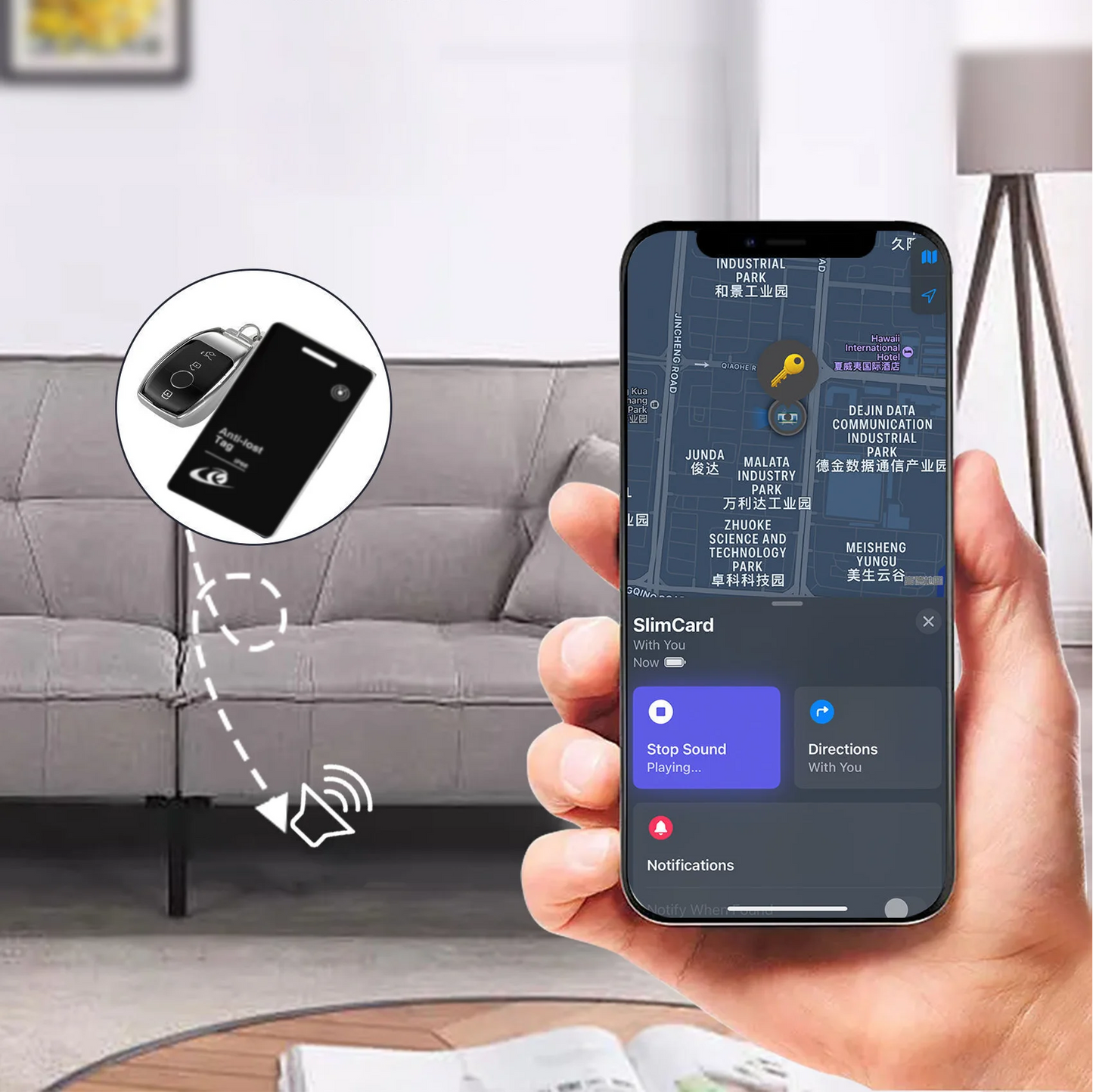 Ultra thin Global GPS Android/iOS Locate Dual System Tracker Waterproof Wireless Smart Tracking Card with Google Find My APP Peaceful Pleasures Health and Wellness