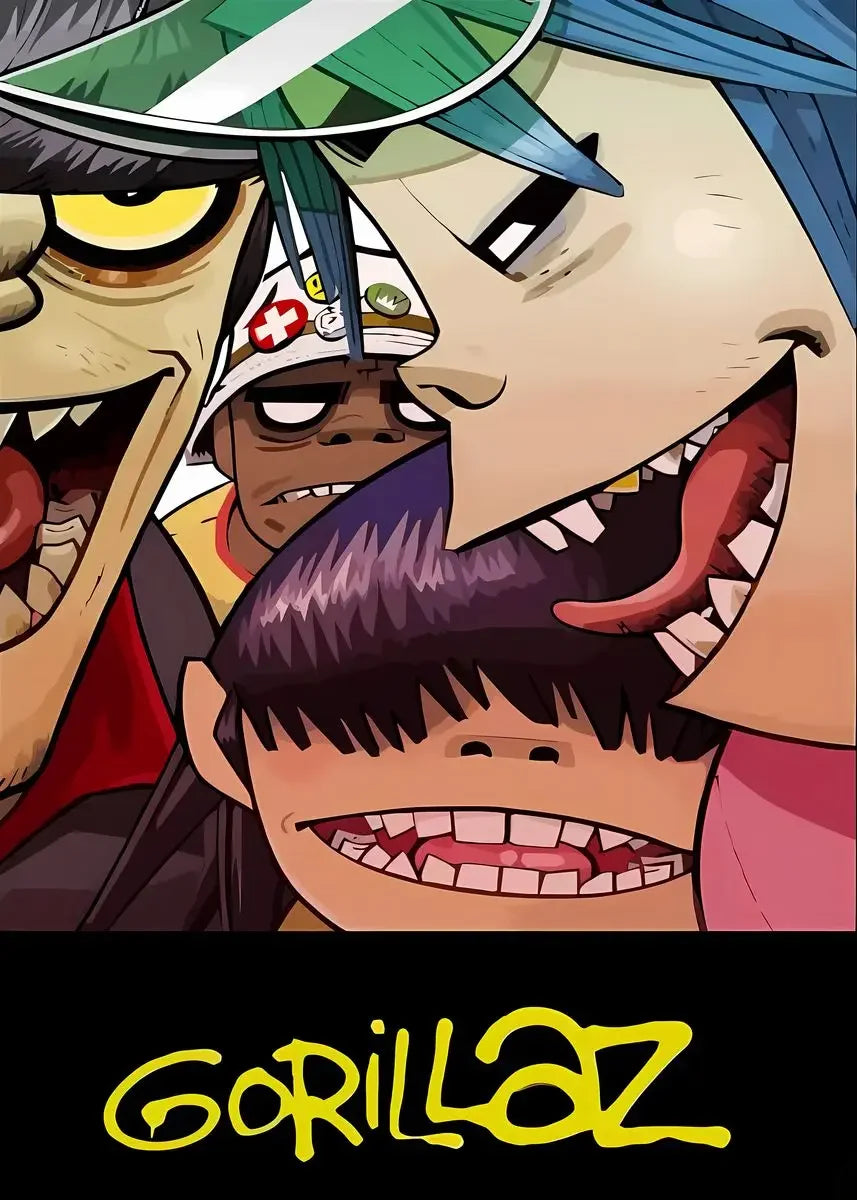 Gorillaz Canvas Wall Art Poster | Hip Hop Music Fan Decor