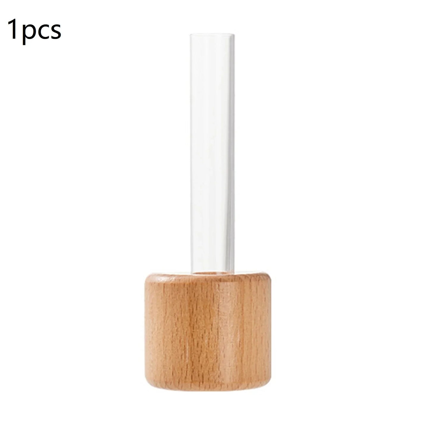 Mini Magnetic Test Tube Vase – Wooden Hydroponic Planter