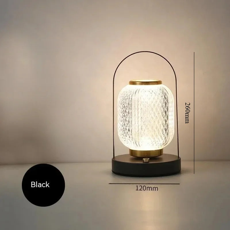 Retro Rechargeable LED Touch Table Lamp | USB Night Light