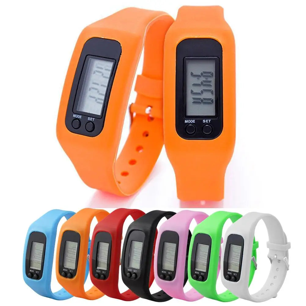 Silicone Pedometer Step Counter Watch – Digital LED Fitness Tracker Bracelet Peaceful Pleasures Health and Wellness