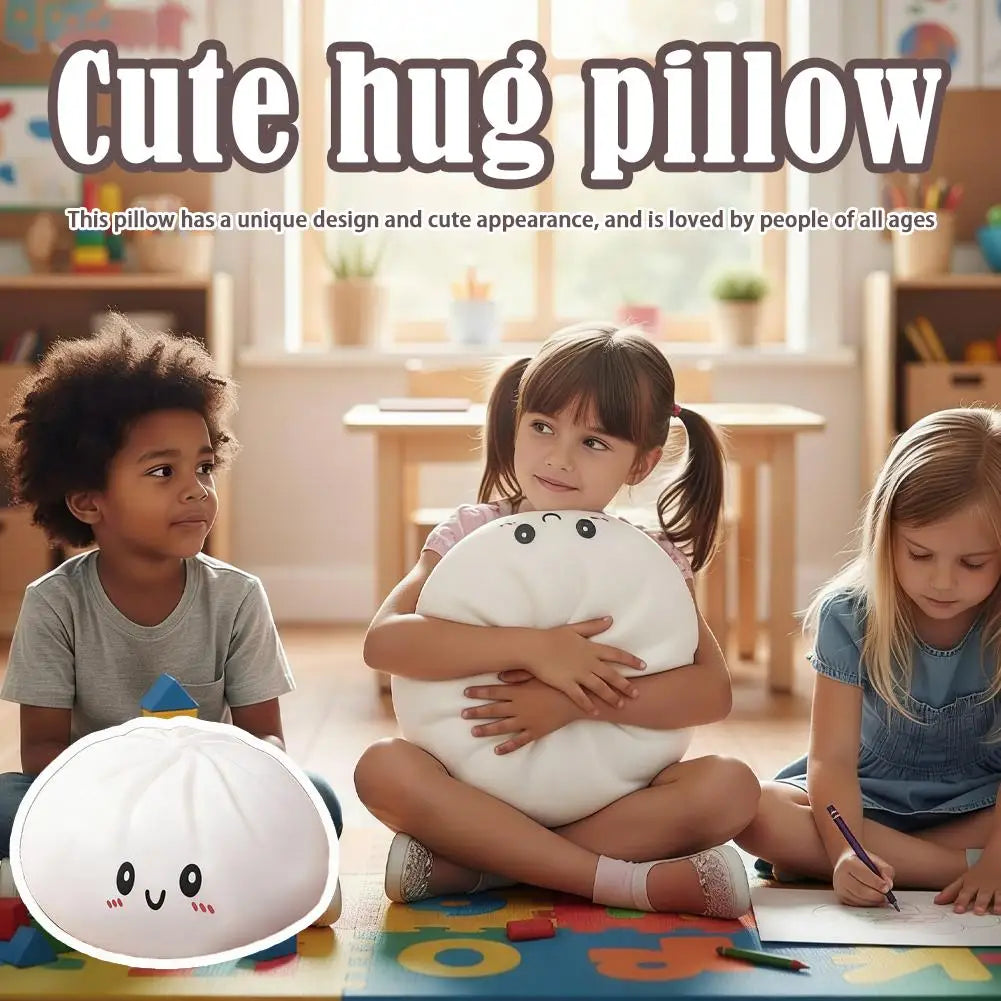 Oversized Dumpling Plush Pillow – Squishy Stress Relief Toy