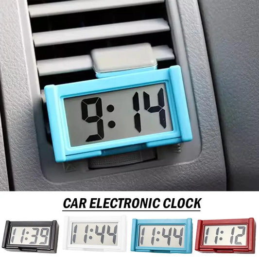 Digital Car Clock Small Car Dashboard Clock Self Adhesive Stick Mini Digital Clock Car Accessories For Vehicles Accessories Peaceful Pleasures Health and Wellness