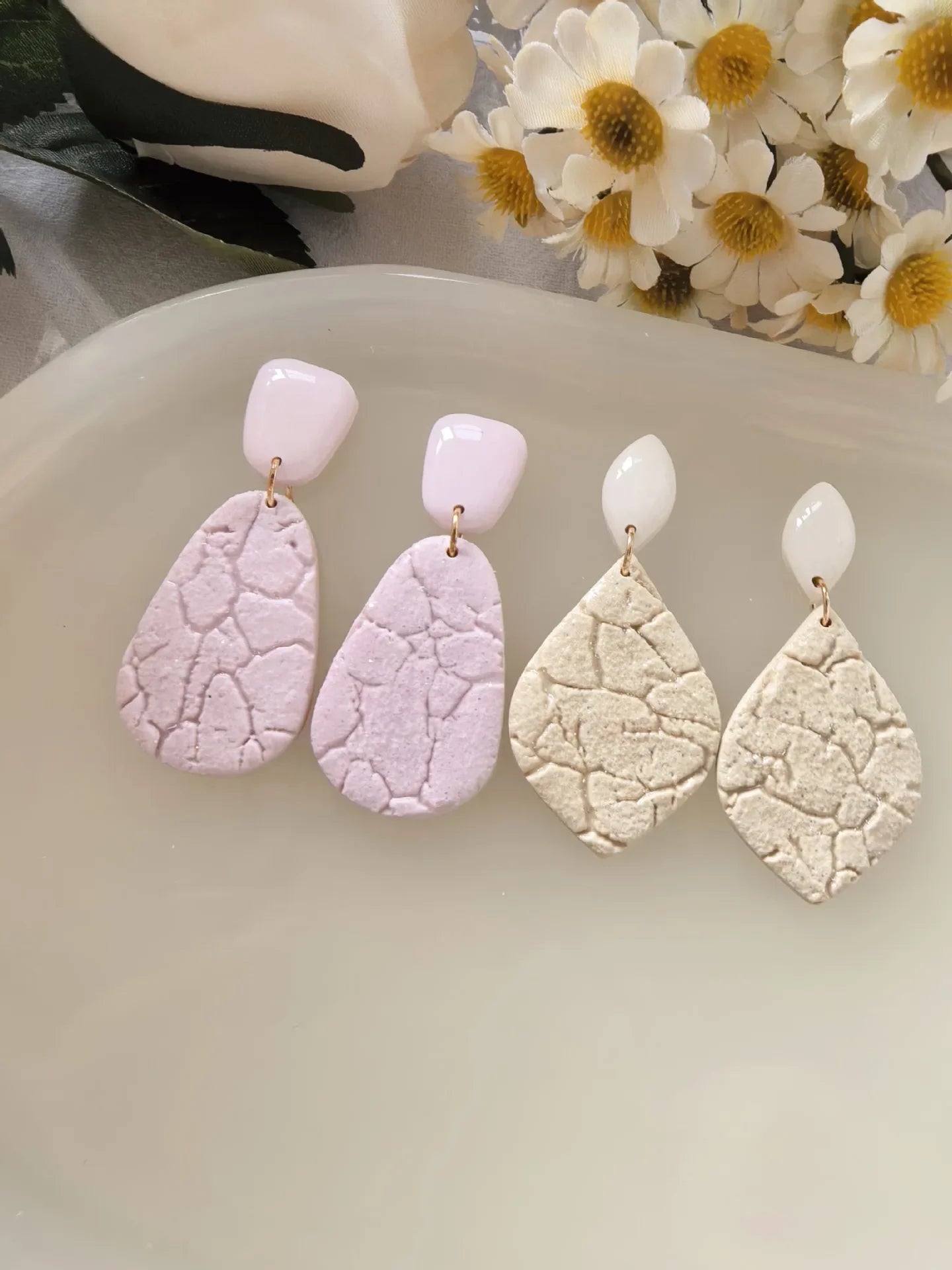 Polymer Clay Irregular Cracks Texture Roller | Pottery Stamps for Polymer Clay Earrings, Jewelry & Embossing Peaceful Pleasures Health and Wellness