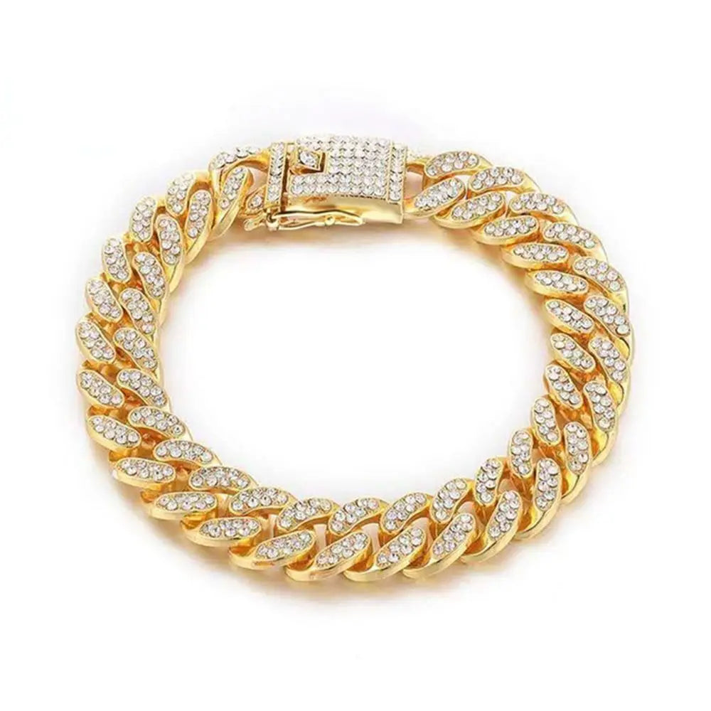 Rhinestone Dog Jewelry Necklace | Jeweled Pet Chain Collar