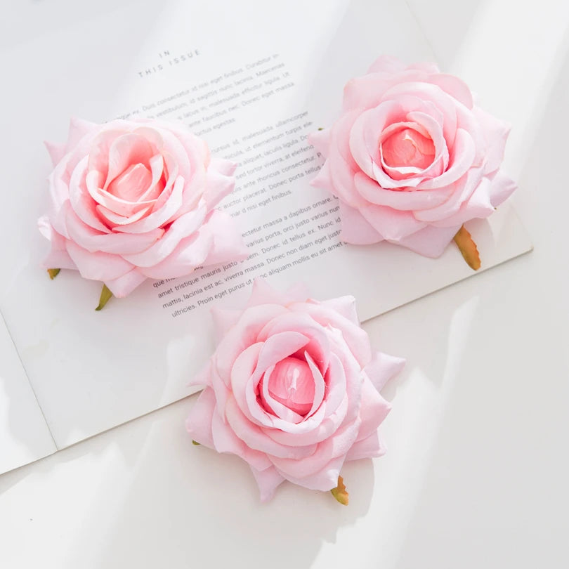 Silk Rose Artificial Flower Heads – Wedding, DIY & Home Decor