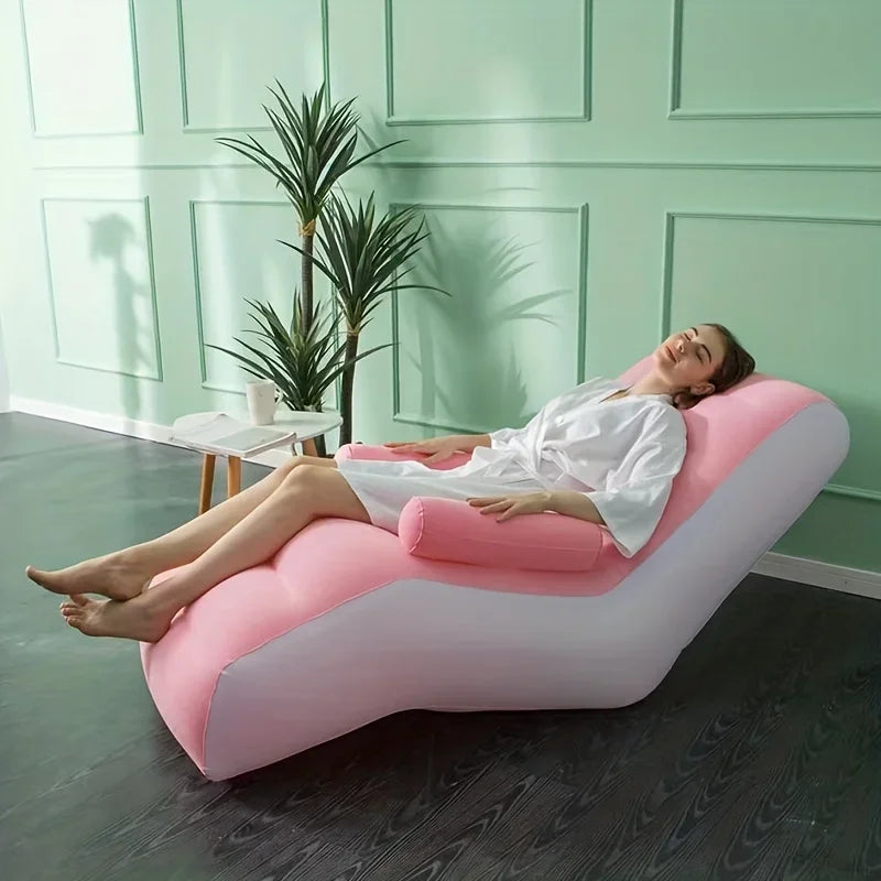 Inflatable S-Shaped Ergonomic Lazy Sofa | Portable Lounge Chair