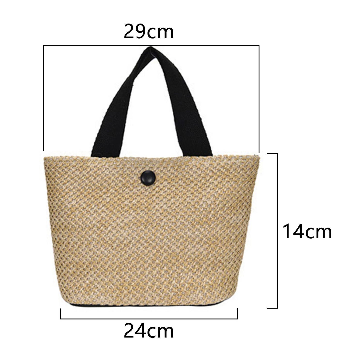 Women Straw Woven Tote Bags Hand-woven Soft Large Straw Shoulder Bag for Vacation Party Bags Peaceful Pleasures Health and Wellness