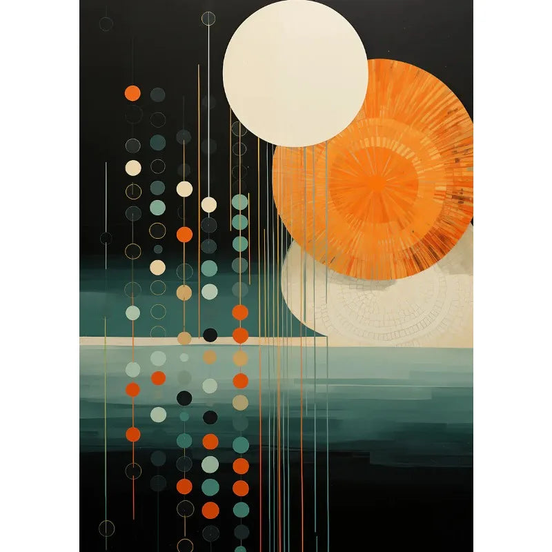 Abstract Bohemian Geometric Shapes Abstract Landscape Line Poster Printed Canvas Painting Wall Art Pictures Home Decor Gift Peaceful Pleasures Health and Wellness