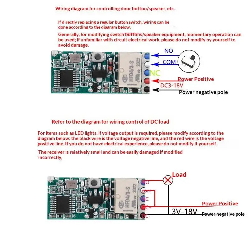 1Set 433mhz DC 3V 6V 12V 24V Mini Relay Wireless RF Remote Control Switch LED Lamp Controller Micro Receiver Transmitter Peaceful Pleasures Health and Wellness