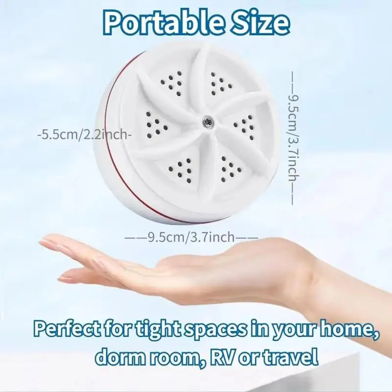 1pc USB Rotating Turbine Portable Mini Washing Machine For Socks Underwear Wash Dishes Travel Home Business Trip Peaceful Pleasures Health and Wellness