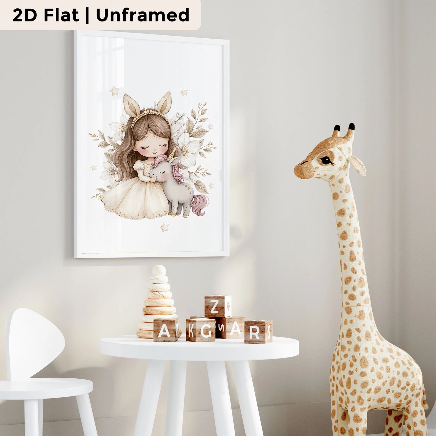 3-Piece Dinosaur Princess Canvas Wall Art | Kids Room Decor