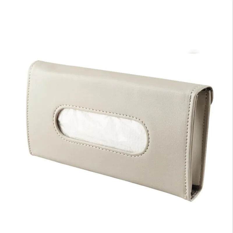 Paper Box Beige Sun Shield Paper Towel Wrapped Car Carrying PU For Auto Interior Supplies Peaceful Pleasures Health and Wellness Beige