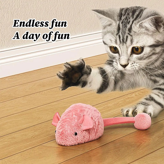 Interactive Plush Mouse Cat Toy – Sound & Glow Kitten Toy Interactive Cat Toy Peaceful Pleasures Health and Wellness