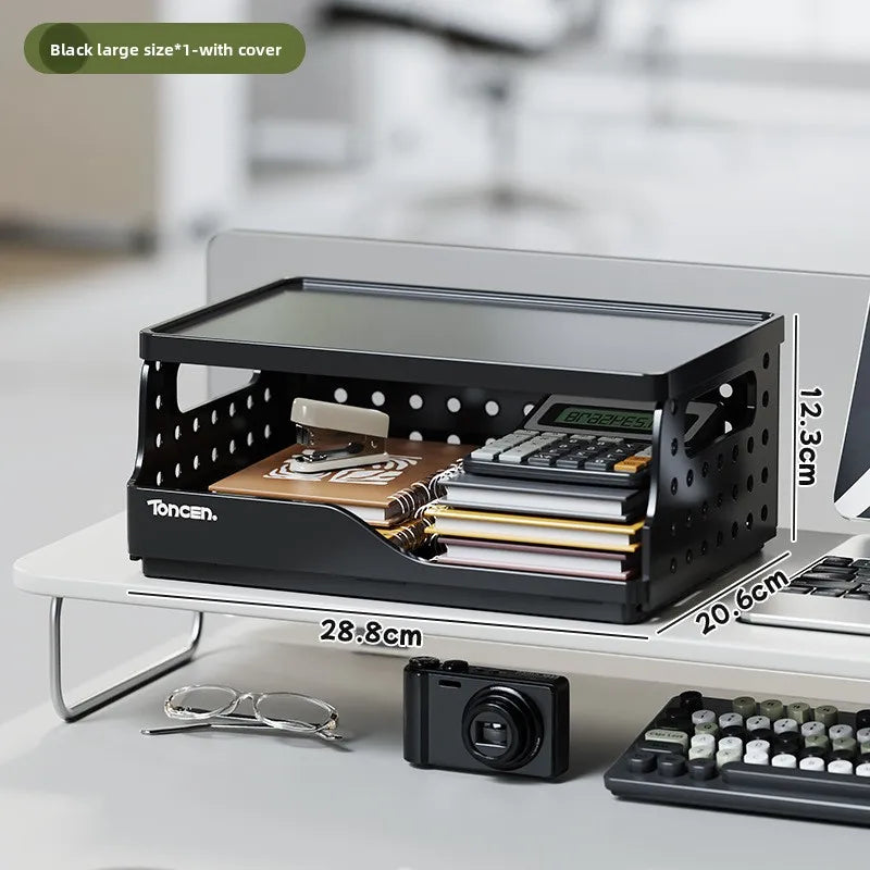 Foldable Desktop Organizer – Multi-Layer File & Book Storage